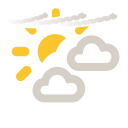 Clear with few low clouds and cirrus