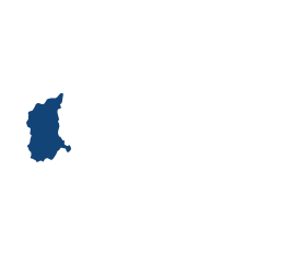 Niebieski kontur regionu lubuskiego.