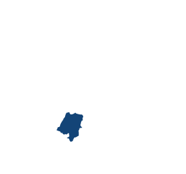 Niebieski kontur regionu opolskiego.