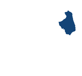 Niebieski kontur regionu podlaskiego.