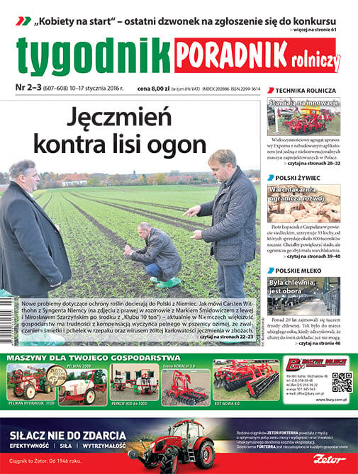 Tygodnik Poradnik Rolniczy, styczeń 2016 r.