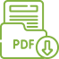 Zielona ikona pobierania pliku PDF.