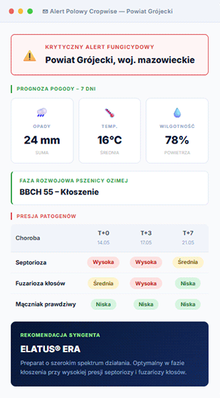 Przykładowy alert
