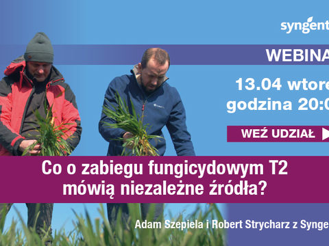   Syngenta zaprasza Państwa na webinarium pt. „Co o zabiegu fungicydowym T2 mówią niezależne źródła?”