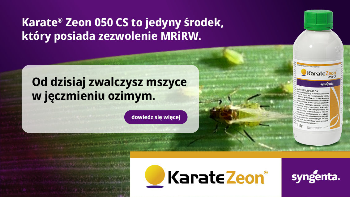 KARATE ZEON 050 CS to jedyny srodek, który posiada zezwolenie MRiRW
