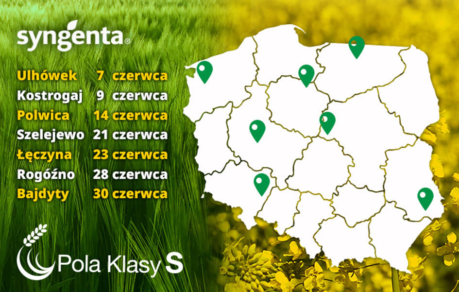 Pola Klasy S 2022 – zapraszamy na 7 spotkań polowych w całej Polsce! - mapa