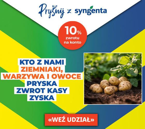 Baner pryśnij ziemniaki, warzywa i owoce z Syngenta