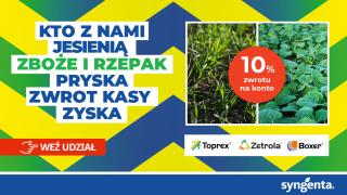 Grafika promocyjna: zielony przekaz „Kto z nami jesienią…”