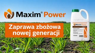 Reklama Maxim Power: nawóz do trawnika, hasło „Zaprawa zbożowa nowej generacji”