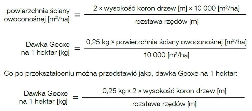 Fungicyd Geoxe 50 WG - dawka