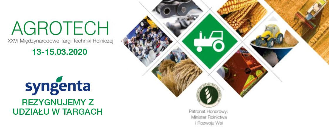Konferencja poświęcona odporności chwastów podczas targów AGROTECH - rezygnacja