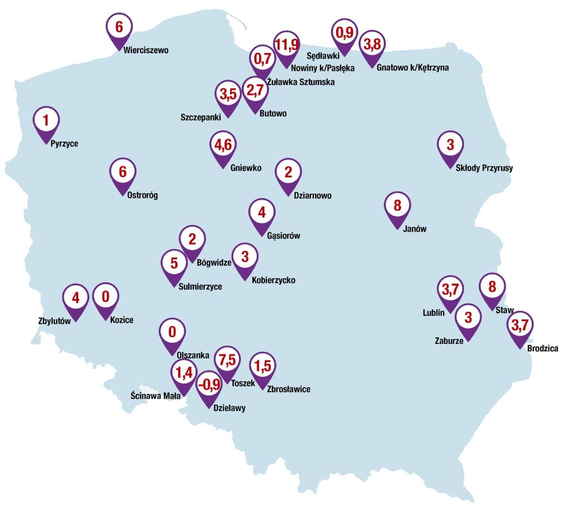 Mapa plonowania 2018