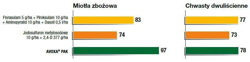 Avoxa Pak - Skuteczność zwalczania chwastów