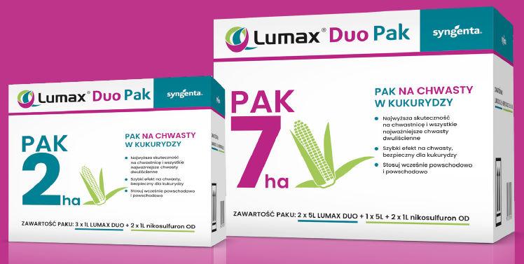 Lunam Duo Pak - Dostępne w dwóch rozmiarach opakowań: pak na 2 ha oraz pak na 7 ha.